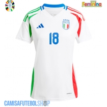Camisa de time de futebol Itália Nicolo Barella #18 Replicas 2º Equipamento Feminina Europeu 2024 Manga Curta